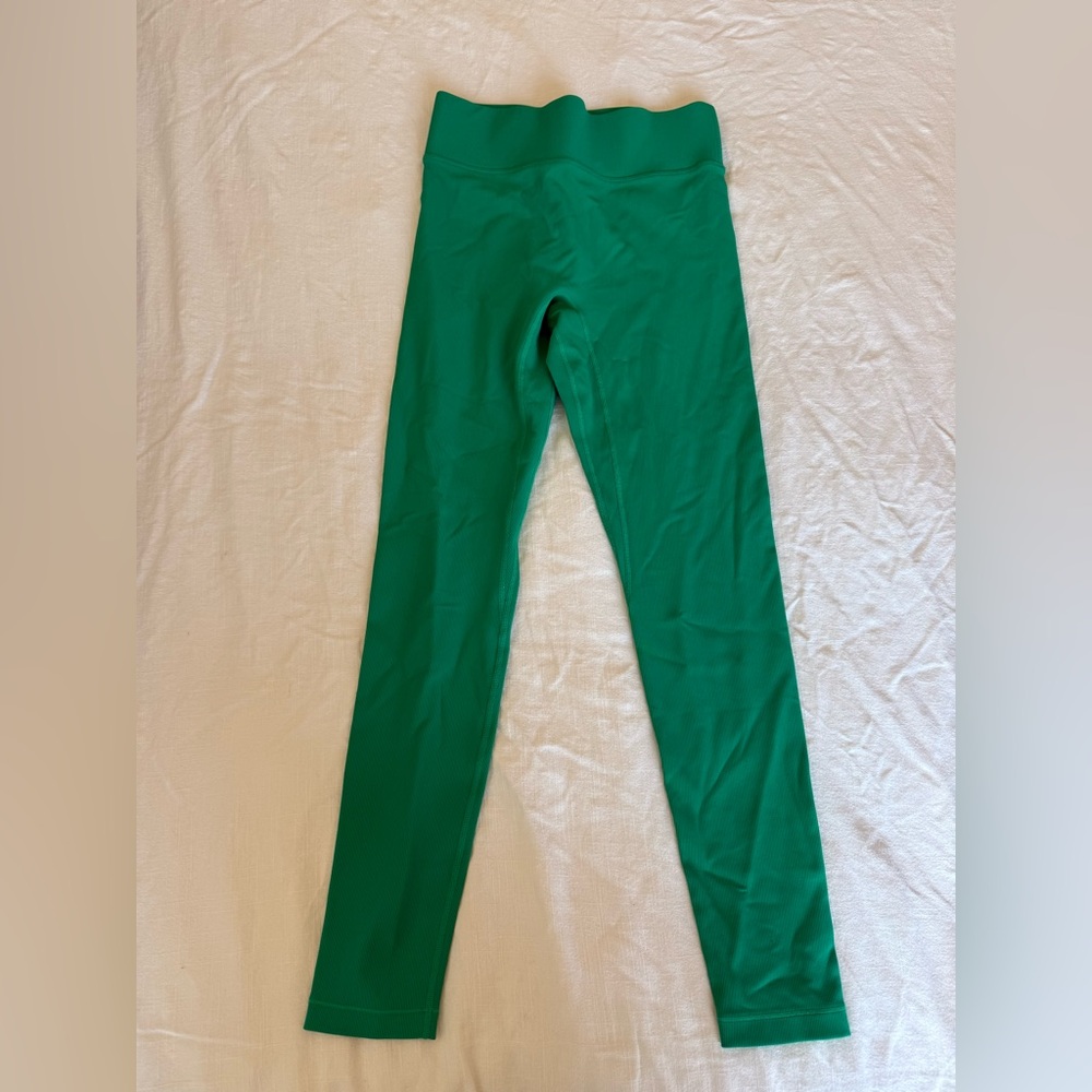 All Access NYC Emerald Ribbed Leggings Size Small